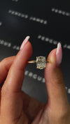 2 Carat Lab-Grown Solitaire Engagement Ring - Cushion Diamond in 18k Yellow Gold Setting