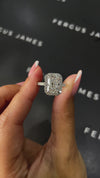 3 Carat Lab-Grown Halo Engagement Ring - Radiant Diamond