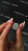 2.5 Carat Lab-Grown Halo Engagement Ring - Radiant Diamond