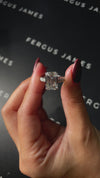6 Carat Lab-Grown Diamond Band Engagement Ring - Emerald Diamond