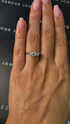 0.5 Carat Natural Trilogy Engagement Ring - Round Diamond