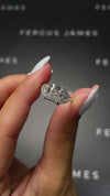 2.5 Carat Lab-Grown Trilogy Engagement Ring - Cushion Diamond