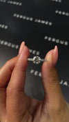 1 Carat Lab-Grown Diamond Band Engagement Ring - Round Diamond in 18k White Gold Setting