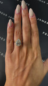 4 Carat Natural Solitaire Engagement Ring - Pear Diamond