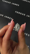 1.5 Carat Lab-Grown Halo Engagement Ring - Marquise Diamond