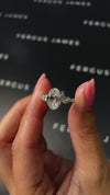 2 Carat Lab-Grown Trilogy Engagement Ring - Oval Diamond