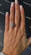 1.5 Carat Lab-Grown Halo Engagement Ring - Radiant Diamond