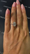 2.5 Carat Lab-Grown Diamond Band Engagement Ring - Oval Diamond