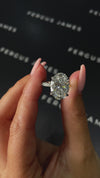 7 Carat Lab-Grown Diamond Band Engagement Ring - Oval Diamond