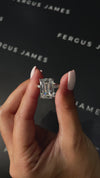 9 Carat Lab-Grown Diamond Band Engagement Ring - Emerald Diamond