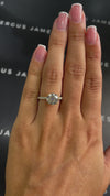2.5 Carat Natural Diamond Band Engagement Ring - Round Diamond