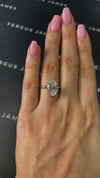 3.5 Carat Lab-Grown Solitaire Engagement Ring - Oval Diamond in 18k White Gold Setting