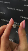 1 Carat Natural Solitaire Engagement Ring - Princess Diamond