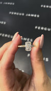 2 Carat Lab-Grown Diamond Band Engagement Ring - Cushion Diamond