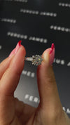 1.5 Carat Natural Diamond Band Engagement Ring - Round Diamond