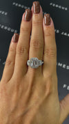 2.5 Carat Lab-Grown Halo Engagement Ring - Emerald Diamond