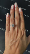 2.5 Carat Lab-Grown Diamond Band Engagement Ring - Cushion Diamond