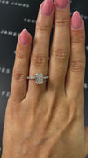 1.5 Carat Lab-Grown Diamond Band Engagement Ring - Radiant Diamond