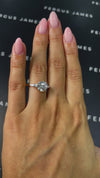2.5 Carat Natural Trilogy Engagement Ring - Round Diamond