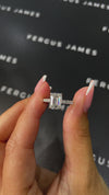 2 Carat Lab-Grown Diamond Band Engagement Ring - Emerald Diamond