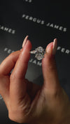 2.5 Carat Natural Diamond Band Engagement Ring - Oval Diamond