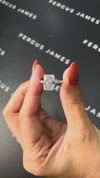 3 Carat Lab-Grown Diamond Band Engagement Ring - Radiant Diamond