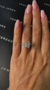 2 Carat Lab-Grown Halo Engagement Ring - Emerald Diamond