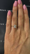 2 Carat Lab-Grown Solitaire Engagement Ring - Radiant Diamond Band in 18k Yellow Gold Setting