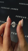 2 Carat Lab-Grown Solitaire Engagement Ring - Oval Diamond