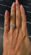 1.5 Carat Lab-Grown Diamond Band Engagement Ring - Pear Diamond