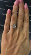 2 Carat Natural Solitaire Engagement Ring - Oval Diamond