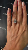 2.5 Carat Natural Diamond Band Engagement Ring - Oval Diamond