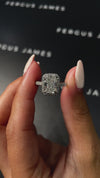 2 Carat Lab-Grown Halo Engagement Ring - Radiant Diamond