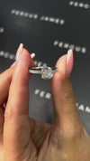1.5 Carat Lab-Grown Diamond Band Engagement Ring - Cushion Diamond