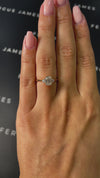 1 Carat Natural Trilogy Engagement Ring - Emerald Diamond