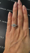 1 Carat Natural Halo Engagement Ring - Emerald Diamond