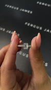 1 Carat Lab-Grown Diamond Band Engagement Ring - Emerald Diamond