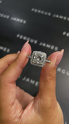 2.5 Carat Lab-Grown Halo Engagement Ring - Princess Diamond