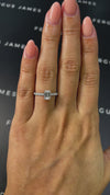 1 Carat Lab-Grown Diamond Band Engagement Ring - Emerald Diamond