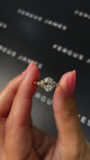 1 Carat Natural Trilogy Engagement Ring - Oval Diamond