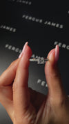 1 Carat Natural Diamond Band Engagement Ring - Princess Diamond