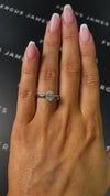 0.5 Carat Lab-Grown Halo Engagement Ring - Oval Diamond