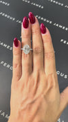 4 Carat Natural Diamond Band Engagement Ring - Oval Diamond