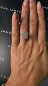 4 Carat Lab-Grown Solitaire Engagement Ring - Radiant Diamondin 18k 18k Yellow Gold Setting