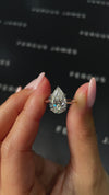 3 Carat Lab-Grown Solitaire Engagement Ring - Pear Diamond