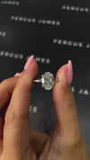 2.5 Carat Natural Solitaire Engagement Ring - Oval Diamond
