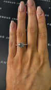 1.5 Carat Natural Diamond Band Engagement Ring - Round Diamond