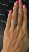 1.5 Carat Natural Diamond Band Engagement Ring - Round Diamond