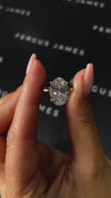 4.5 Carat Natural Solitaire Engagement Ring - Oval Diamond in 18k White Gold Setting