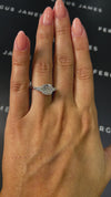 2.5 Carat Lab-Grown Trilogy Engagement Ring - Cushion Diamond